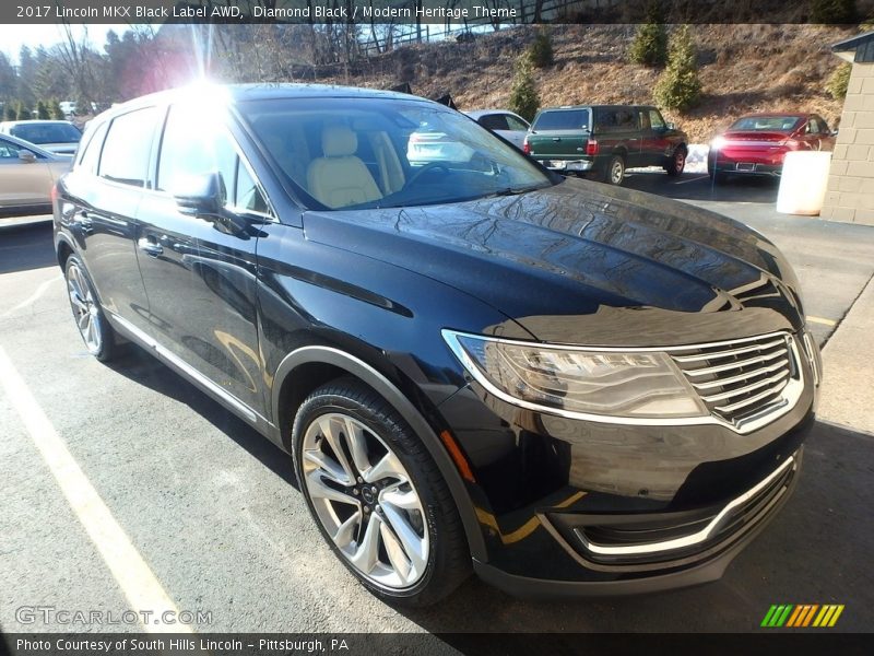 Diamond Black / Modern Heritage Theme 2017 Lincoln MKX Black Label AWD