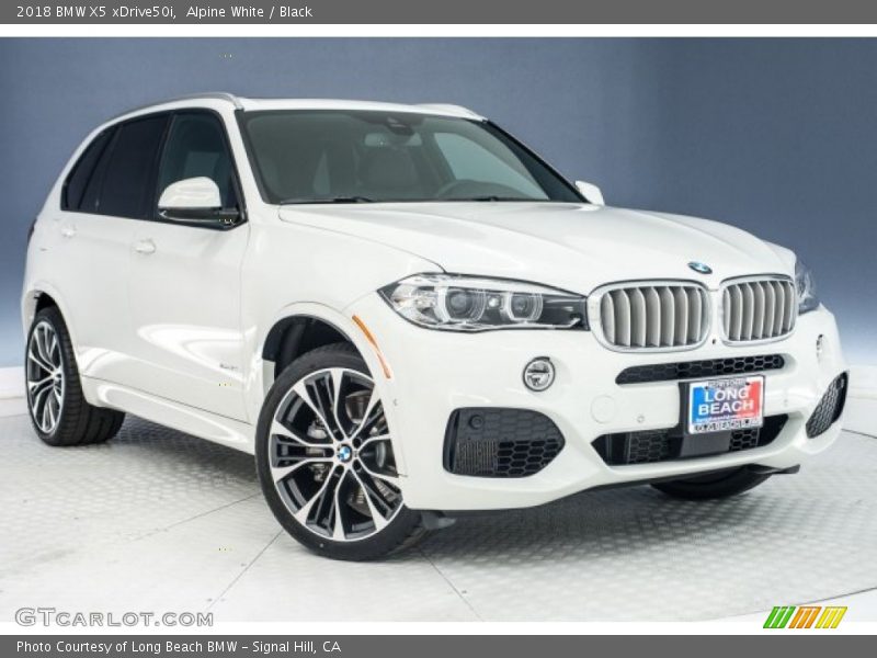 Alpine White / Black 2018 BMW X5 xDrive50i