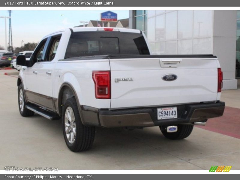 Oxford White / Light Camel 2017 Ford F150 Lariat SuperCrew