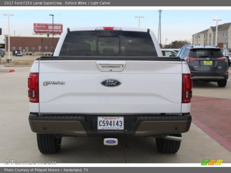Oxford White / Light Camel 2017 Ford F150 Lariat SuperCrew