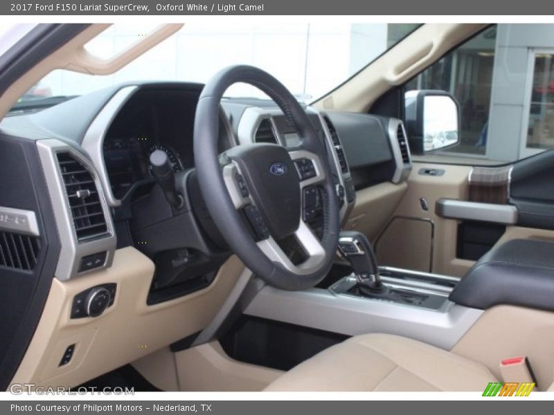 Oxford White / Light Camel 2017 Ford F150 Lariat SuperCrew