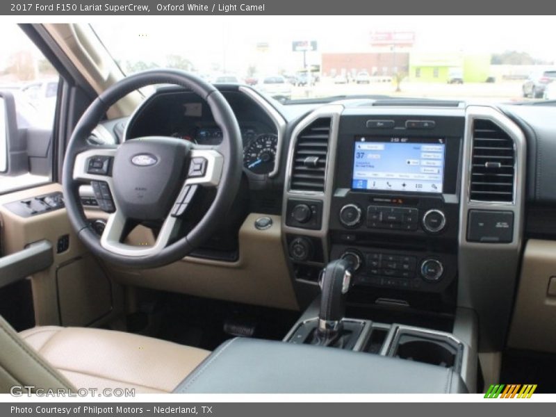 Oxford White / Light Camel 2017 Ford F150 Lariat SuperCrew