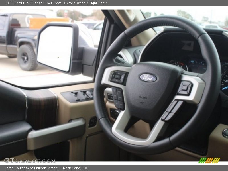 Oxford White / Light Camel 2017 Ford F150 Lariat SuperCrew