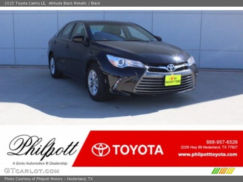 Attitude Black Metallic / Black 2015 Toyota Camry LE