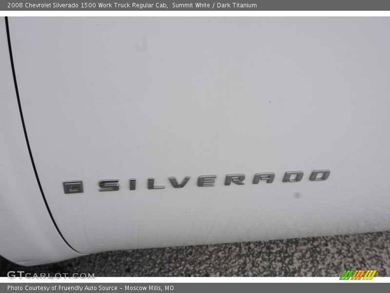 Summit White / Dark Titanium 2008 Chevrolet Silverado 1500 Work Truck Regular Cab