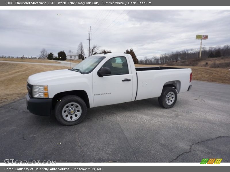 Summit White / Dark Titanium 2008 Chevrolet Silverado 1500 Work Truck Regular Cab