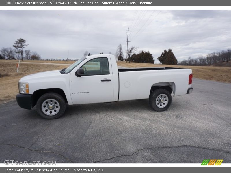 Summit White / Dark Titanium 2008 Chevrolet Silverado 1500 Work Truck Regular Cab