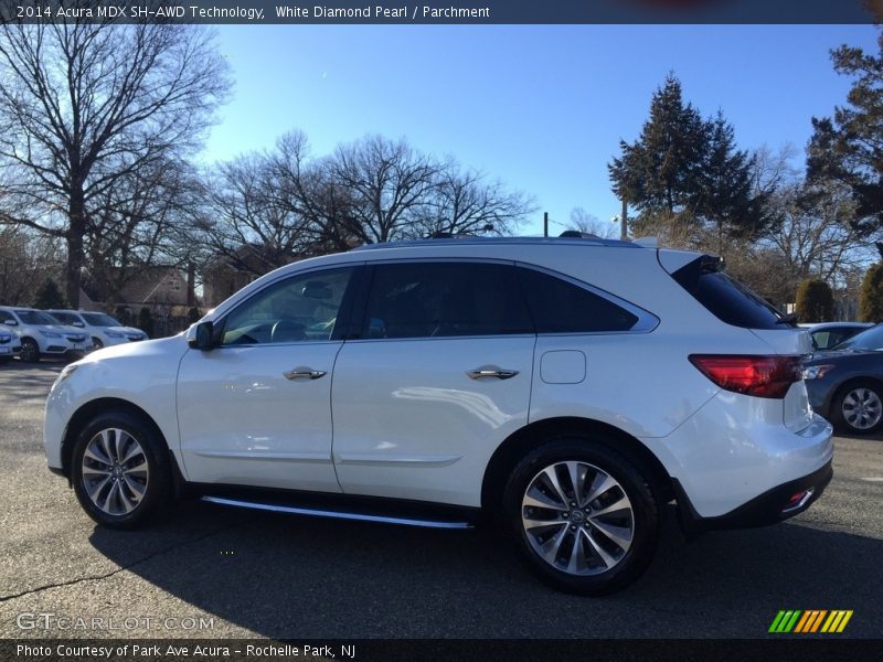 White Diamond Pearl / Parchment 2014 Acura MDX SH-AWD Technology