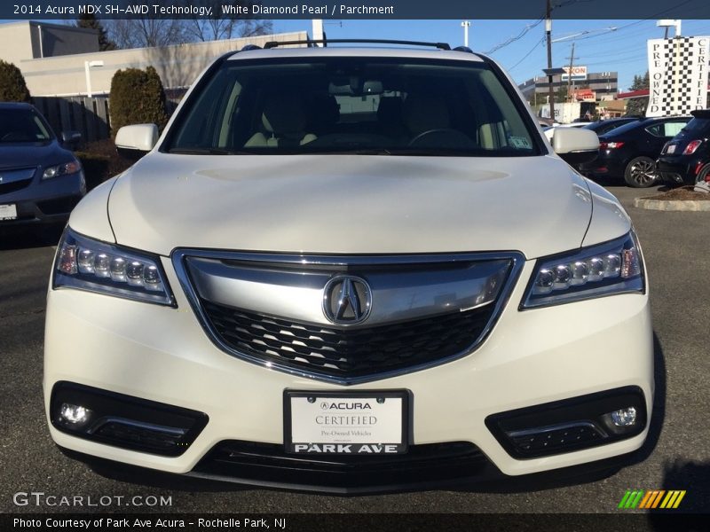 White Diamond Pearl / Parchment 2014 Acura MDX SH-AWD Technology