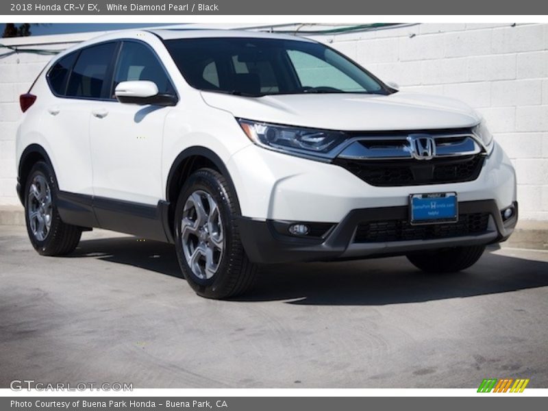 White Diamond Pearl / Black 2018 Honda CR-V EX