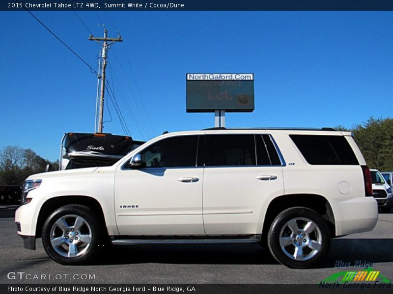 Summit White / Cocoa/Dune 2015 Chevrolet Tahoe LTZ 4WD