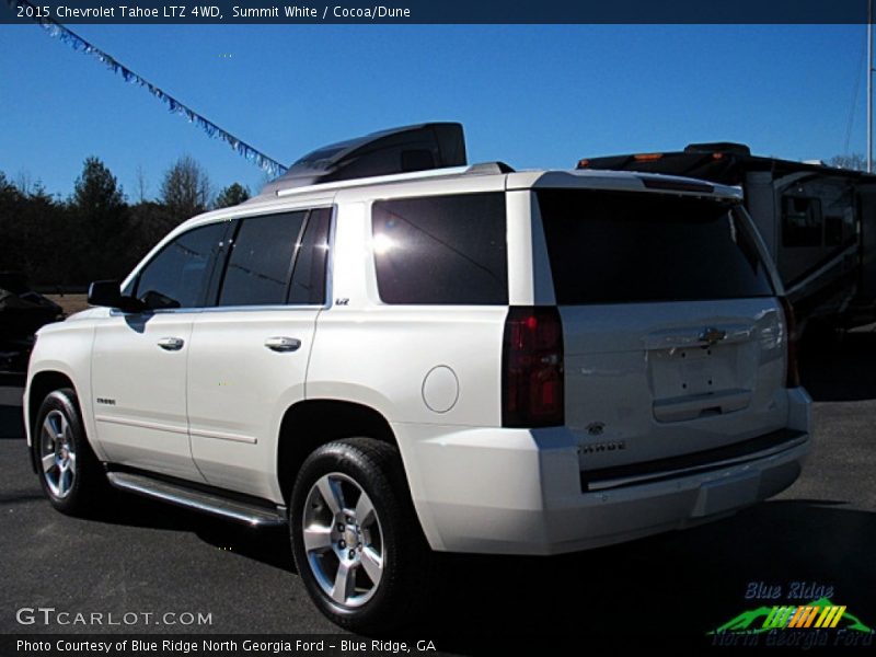 Summit White / Cocoa/Dune 2015 Chevrolet Tahoe LTZ 4WD