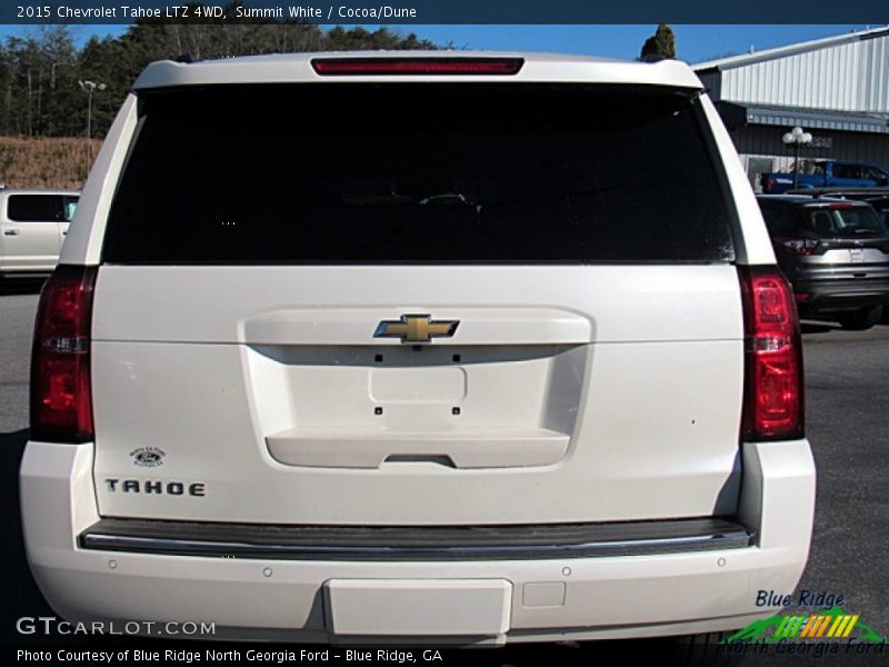 Summit White / Cocoa/Dune 2015 Chevrolet Tahoe LTZ 4WD