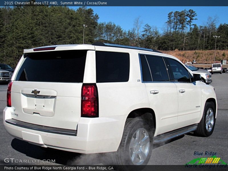 Summit White / Cocoa/Dune 2015 Chevrolet Tahoe LTZ 4WD