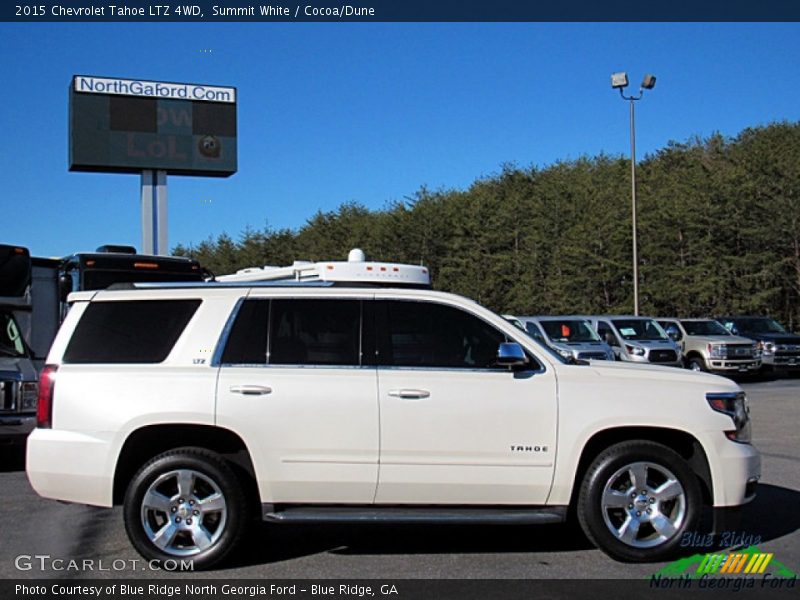 Summit White / Cocoa/Dune 2015 Chevrolet Tahoe LTZ 4WD