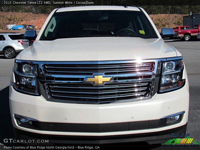 Summit White / Cocoa/Dune 2015 Chevrolet Tahoe LTZ 4WD