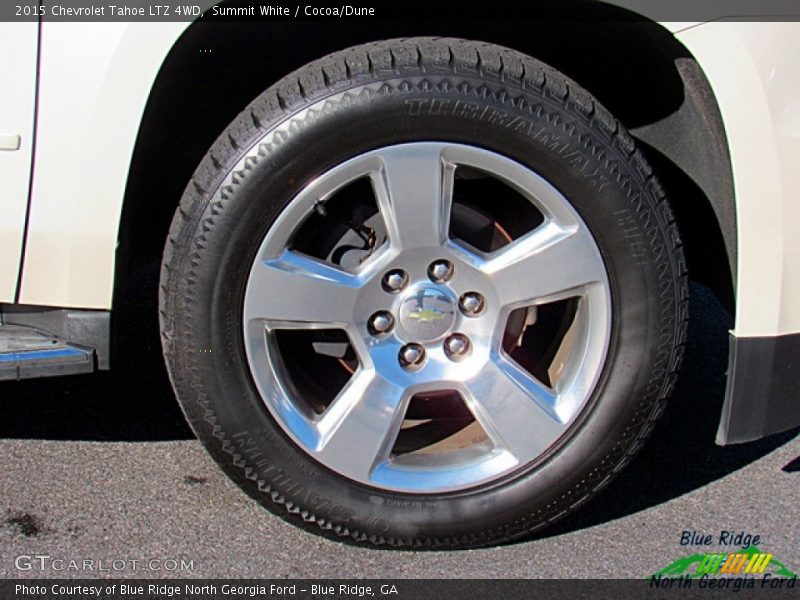 Summit White / Cocoa/Dune 2015 Chevrolet Tahoe LTZ 4WD