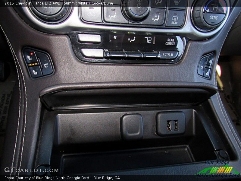 Summit White / Cocoa/Dune 2015 Chevrolet Tahoe LTZ 4WD
