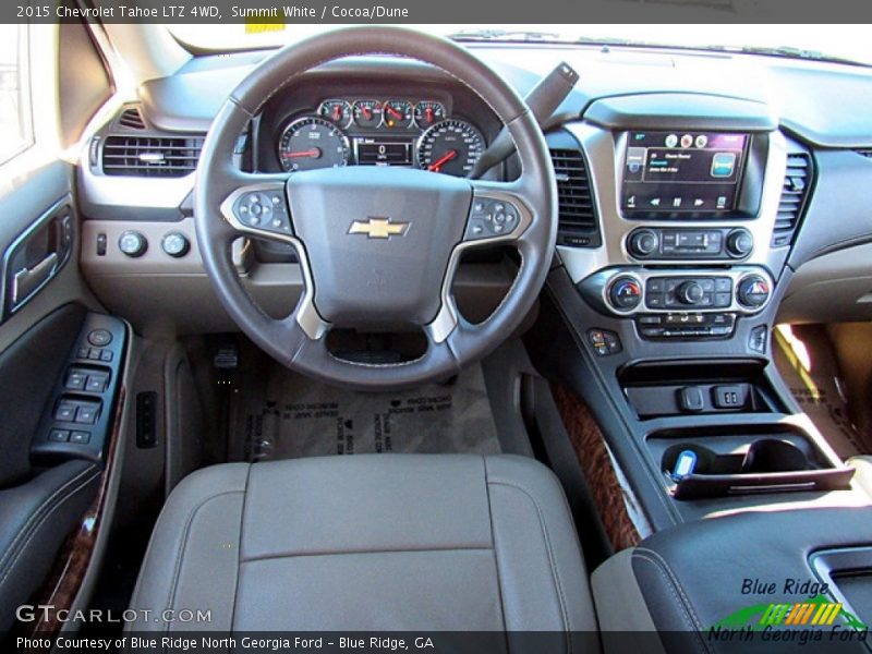 Summit White / Cocoa/Dune 2015 Chevrolet Tahoe LTZ 4WD