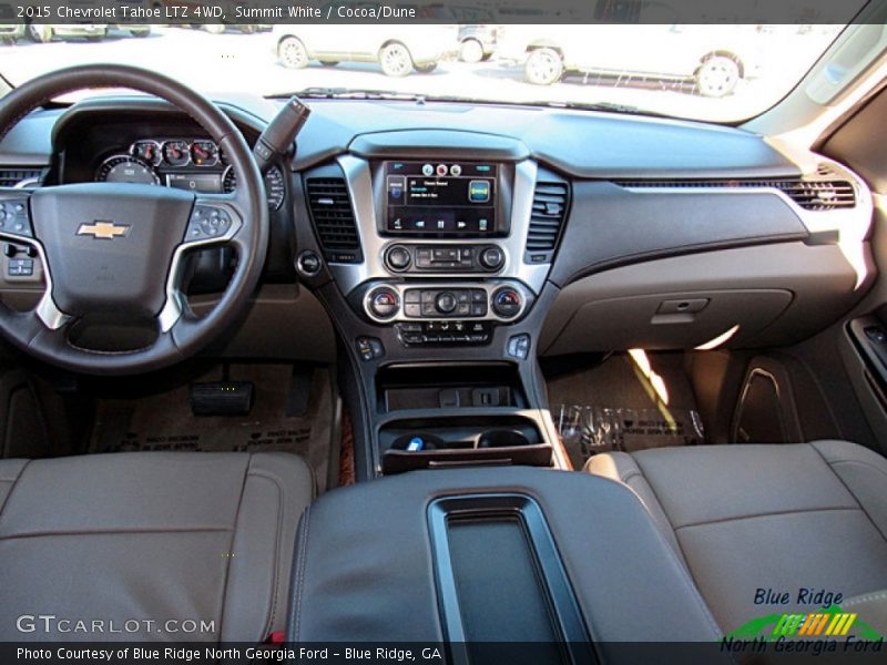 Summit White / Cocoa/Dune 2015 Chevrolet Tahoe LTZ 4WD