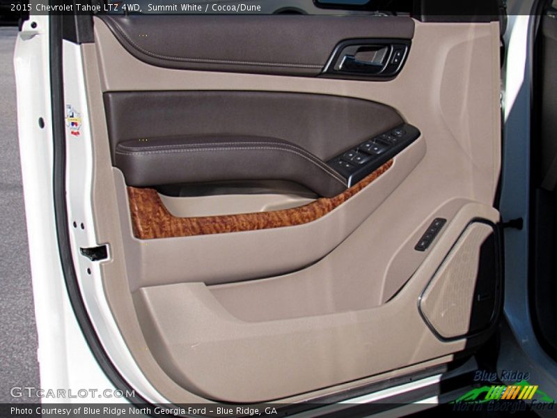 Summit White / Cocoa/Dune 2015 Chevrolet Tahoe LTZ 4WD