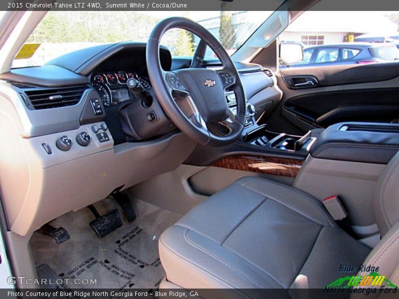 Summit White / Cocoa/Dune 2015 Chevrolet Tahoe LTZ 4WD