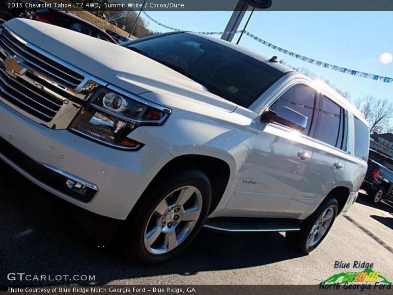 Summit White / Cocoa/Dune 2015 Chevrolet Tahoe LTZ 4WD
