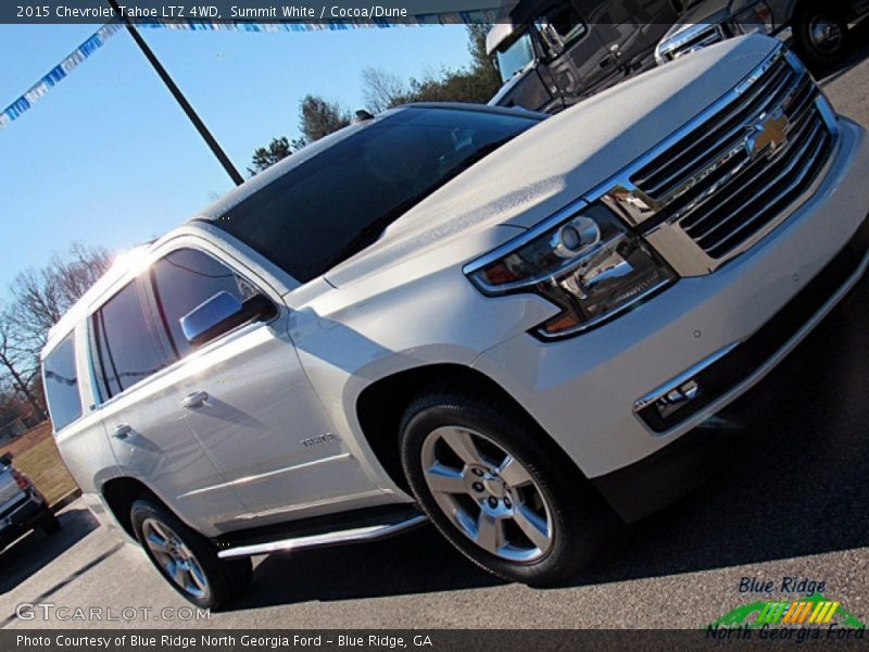 Summit White / Cocoa/Dune 2015 Chevrolet Tahoe LTZ 4WD