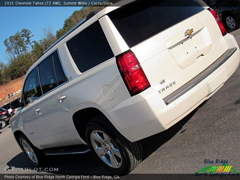 Summit White / Cocoa/Dune 2015 Chevrolet Tahoe LTZ 4WD