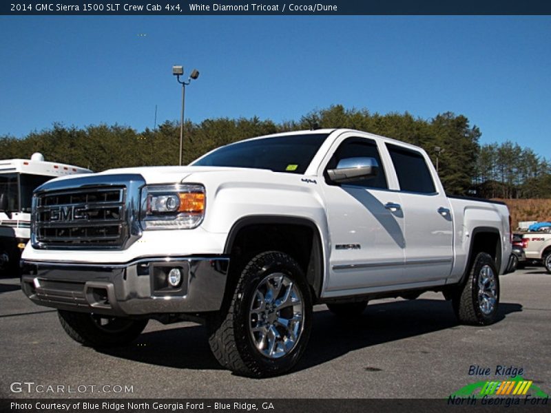 White Diamond Tricoat / Cocoa/Dune 2014 GMC Sierra 1500 SLT Crew Cab 4x4