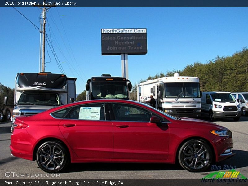Ruby Red / Ebony 2018 Ford Fusion S