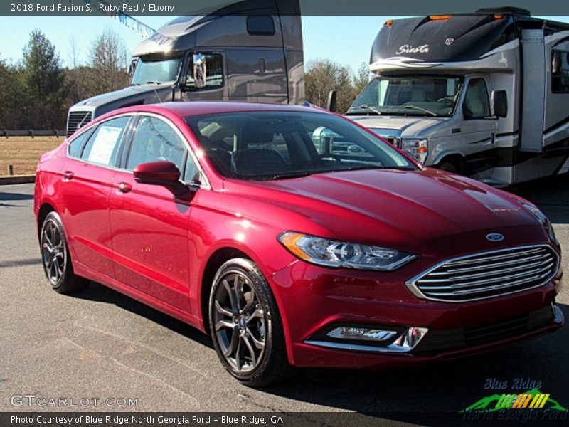 Ruby Red / Ebony 2018 Ford Fusion S