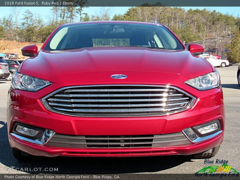 Ruby Red / Ebony 2018 Ford Fusion S