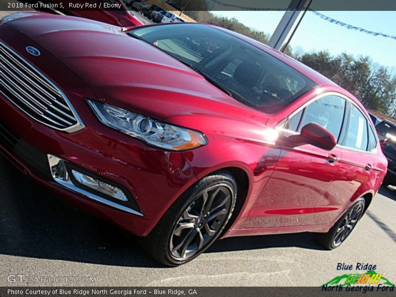 Ruby Red / Ebony 2018 Ford Fusion S