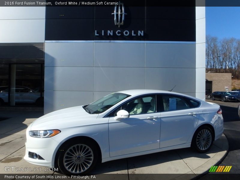Oxford White / Medium Soft Ceramic 2016 Ford Fusion Titanium
