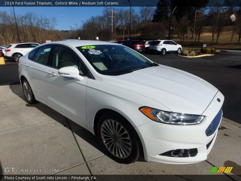 Oxford White / Medium Soft Ceramic 2016 Ford Fusion Titanium