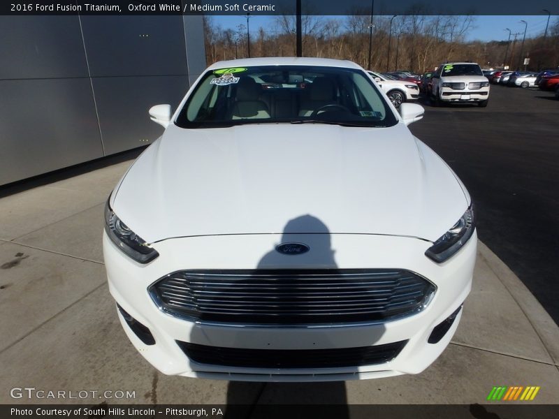Oxford White / Medium Soft Ceramic 2016 Ford Fusion Titanium