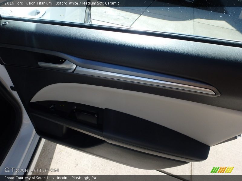 Oxford White / Medium Soft Ceramic 2016 Ford Fusion Titanium