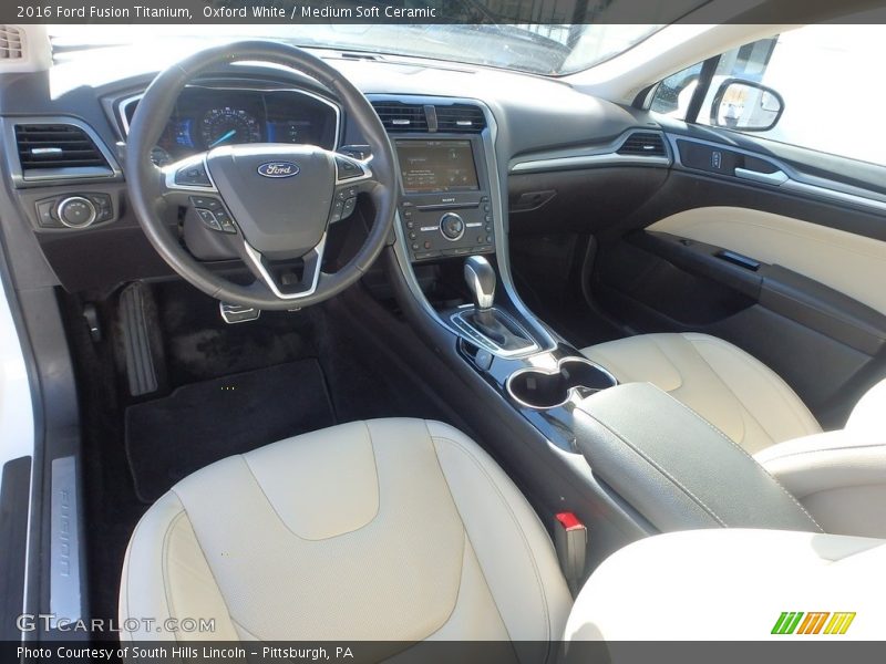 Oxford White / Medium Soft Ceramic 2016 Ford Fusion Titanium