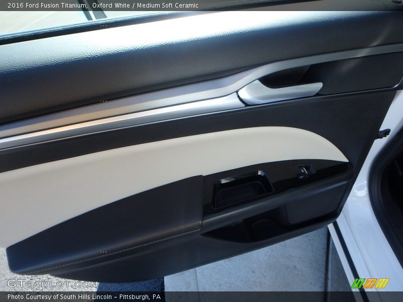 Oxford White / Medium Soft Ceramic 2016 Ford Fusion Titanium