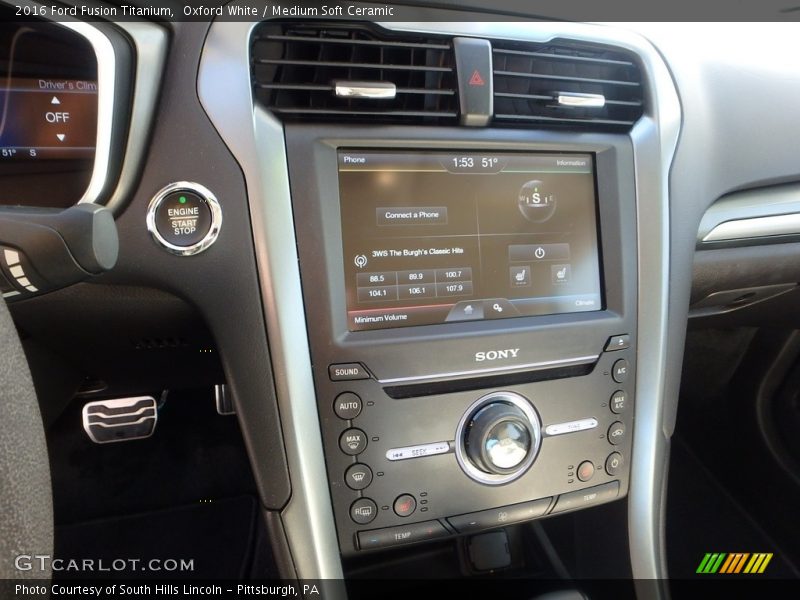 Oxford White / Medium Soft Ceramic 2016 Ford Fusion Titanium