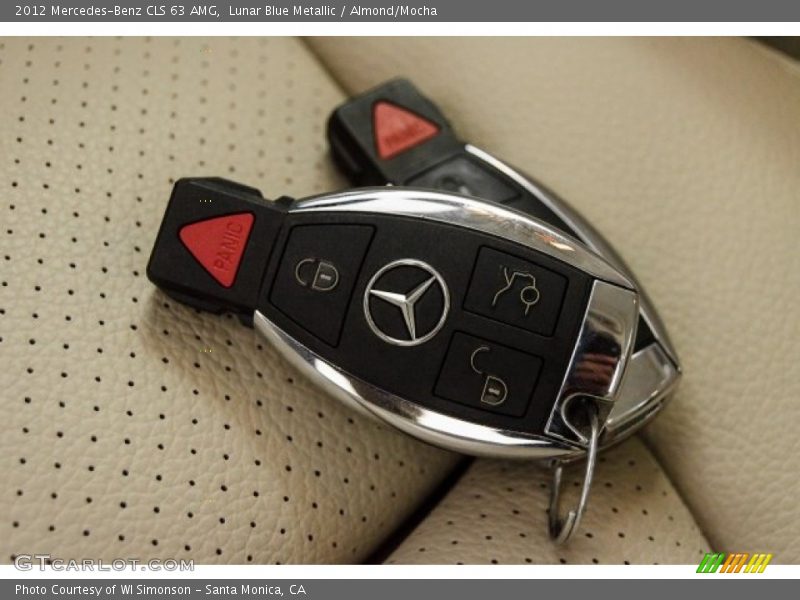 Lunar Blue Metallic / Almond/Mocha 2012 Mercedes-Benz CLS 63 AMG