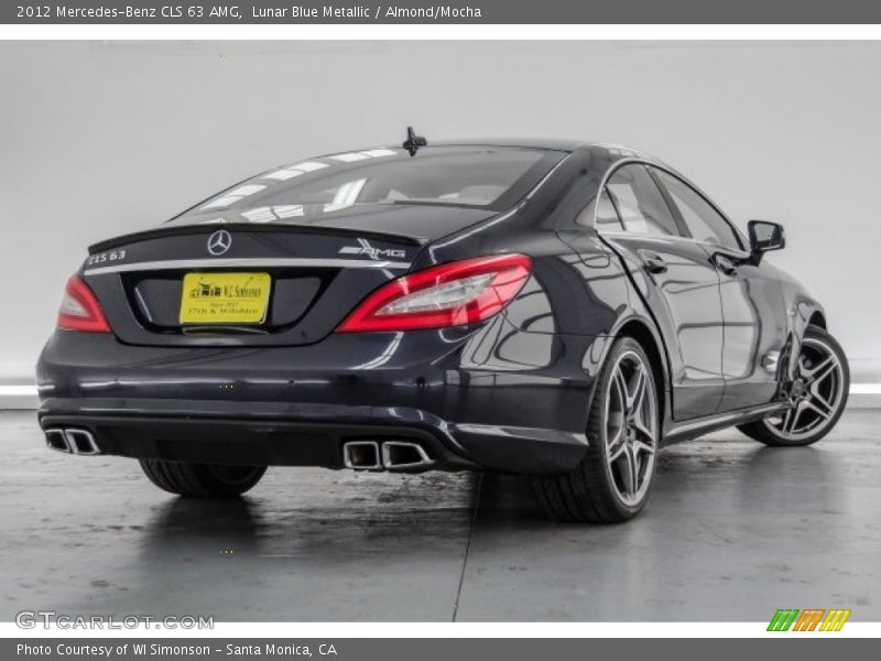 Lunar Blue Metallic / Almond/Mocha 2012 Mercedes-Benz CLS 63 AMG