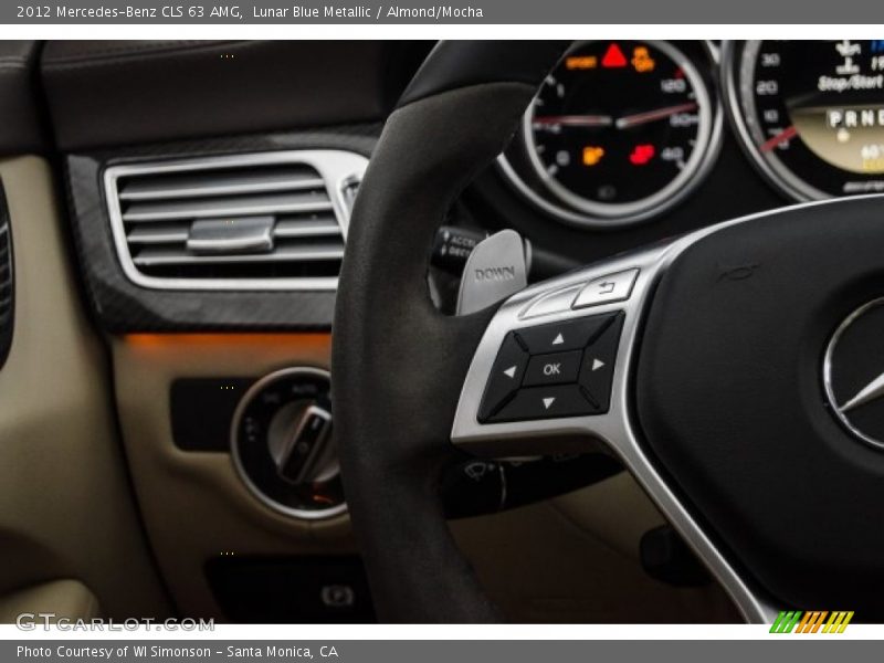 Lunar Blue Metallic / Almond/Mocha 2012 Mercedes-Benz CLS 63 AMG