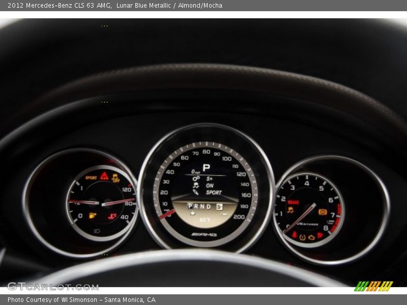 Lunar Blue Metallic / Almond/Mocha 2012 Mercedes-Benz CLS 63 AMG