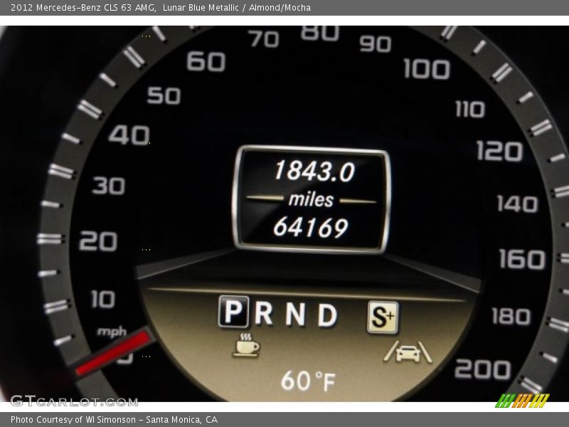 Lunar Blue Metallic / Almond/Mocha 2012 Mercedes-Benz CLS 63 AMG