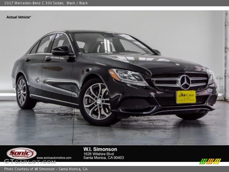 Black / Black 2017 Mercedes-Benz C 300 Sedan