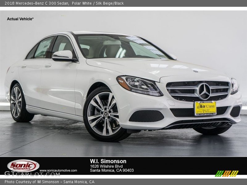 Polar White / Silk Beige/Black 2018 Mercedes-Benz C 300 Sedan
