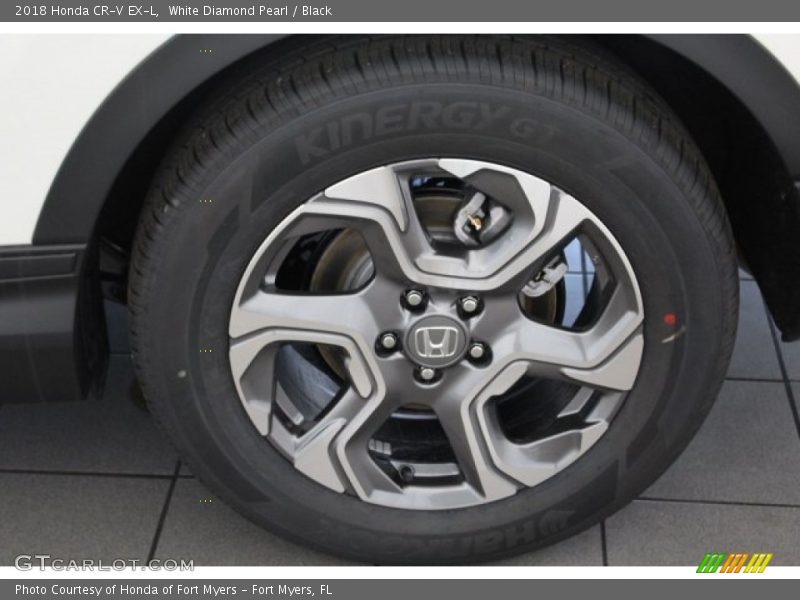 White Diamond Pearl / Black 2018 Honda CR-V EX-L