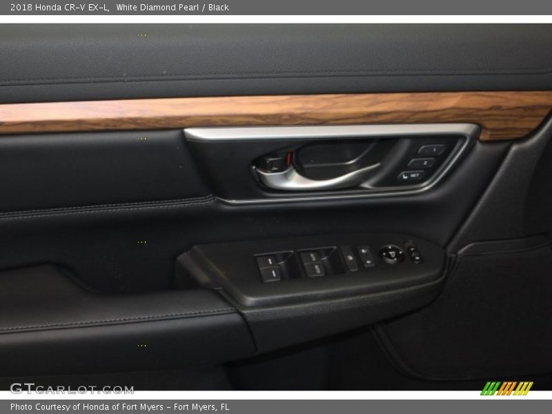 White Diamond Pearl / Black 2018 Honda CR-V EX-L